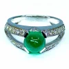 Bague émeraude cabochon diamants