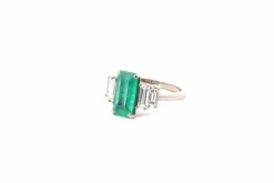Bague émeraude 1,89ct et diamants en or 18k