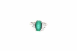Bague émeraude 1,89ct et diamants en or 18k