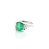 Bague émeraude de Colombie de 2,54cts et diamants