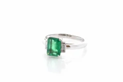 Bague émeraude de 1,40cts et diamants