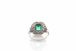 Bague émeraude de 1,70cts et diamants