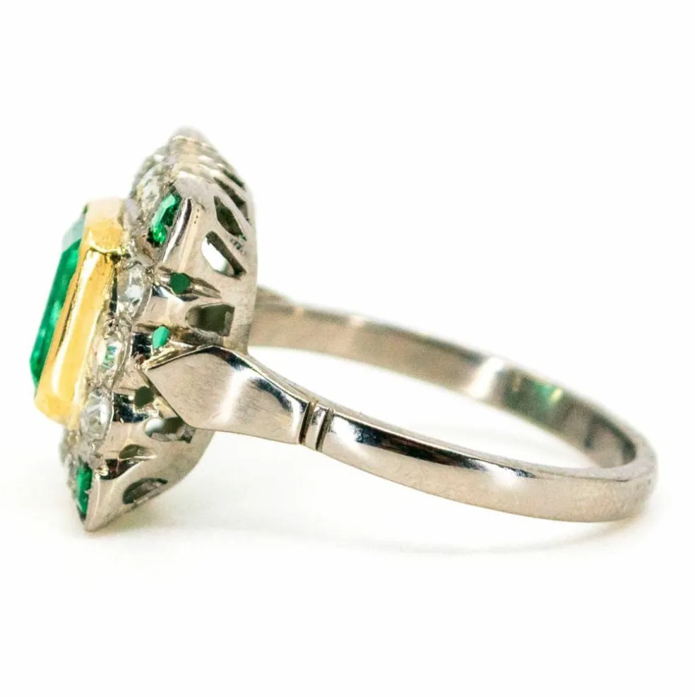 Bague émeraude diamant 14 carats