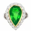 Bague émeraude diamants