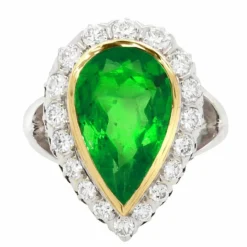 Bague émeraude diamants