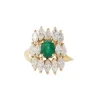 Bague émeraude diamants