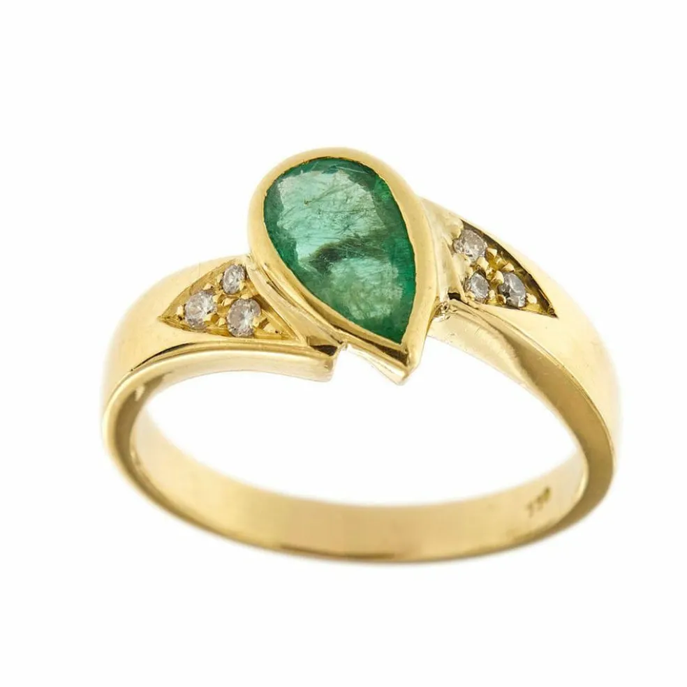 Bague émeraude diamants