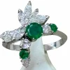 Bague émeraude diamants