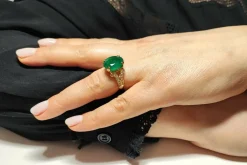 Bague émeraude diamants