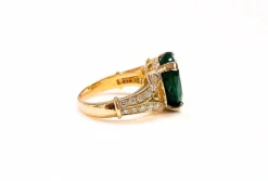 Bague émeraude diamants