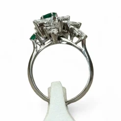 Bague émeraude diamants