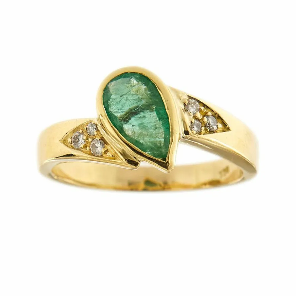 Bague émeraude diamants