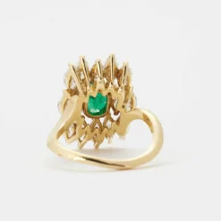 Bague émeraude diamants