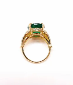 Bague émeraude diamants