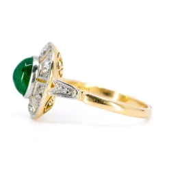 Bague émeraude, diamants