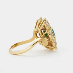Bague émeraude diamants