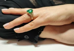 Bague émeraude diamants