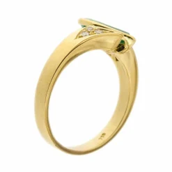 Bague émeraude diamants