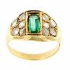 Bague émeraude et diamant