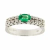Bague émeraude et diamant