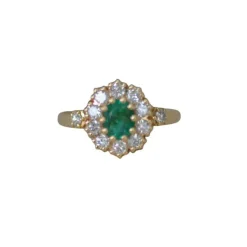 Bague émeraude et diamant