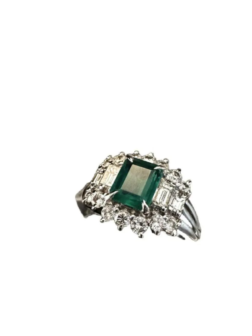 Bague émeraude et diamant