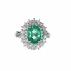 Bague émeraude et diamant