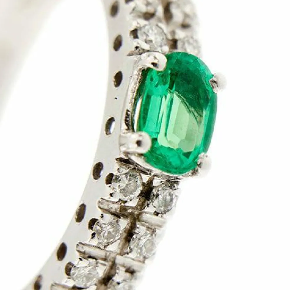 Bague émeraude et diamant