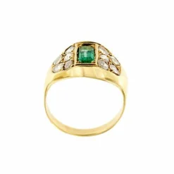 Bague émeraude et diamant