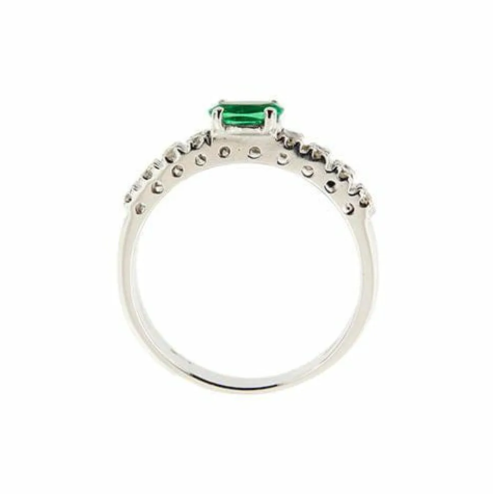 Bague émeraude et diamant