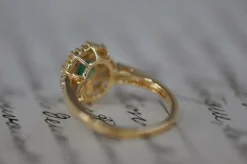 Bague émeraude et diamant