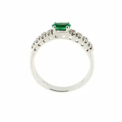 Bague émeraude et diamant