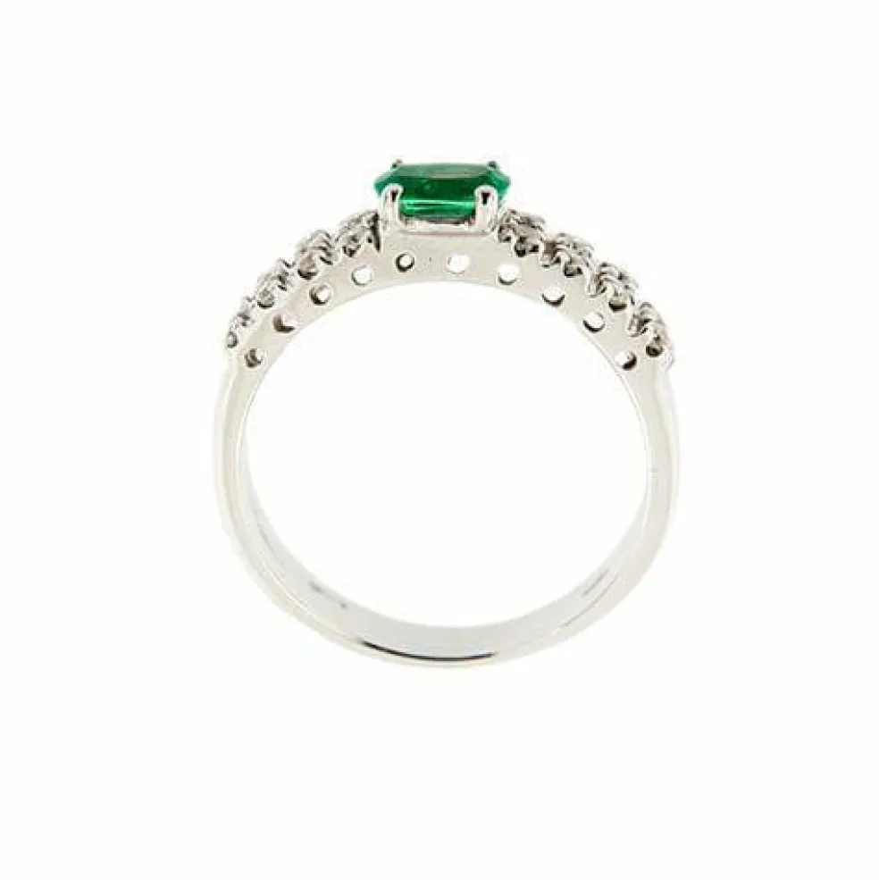 Bague émeraude et diamant