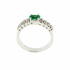 Bague émeraude et diamant