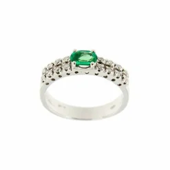 Bague émeraude et diamant