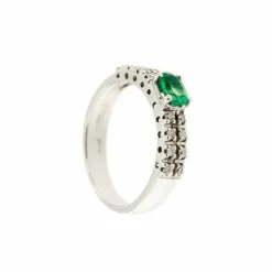 Bague émeraude et diamant