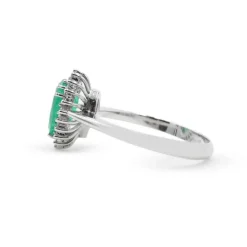 Bague émeraude et diamant colombiens