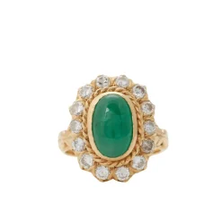 Bague émeraude et diamants