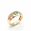 Bague émeraude et diamants