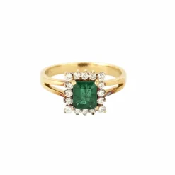 Bague émeraude et diamants