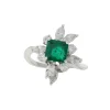 Bague émeraude et diamants
