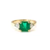 Bague émeraude et diamants