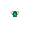 Bague émeraude et diamants poires