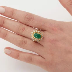 Bague émeraude et diamants
