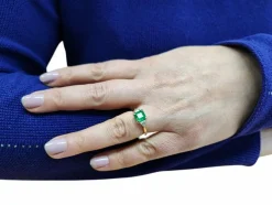Bague émeraude et diamants