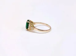 Bague émeraude et diamants