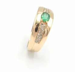 Bague émeraude et diamants