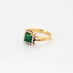 Bague émeraude et diamants