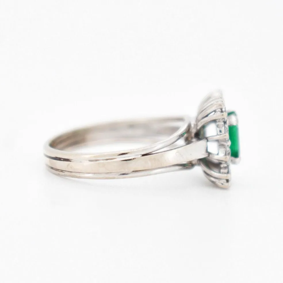 Bague Émeraude et Diamants, Vintage