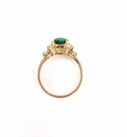 Bague émeraude et diamants